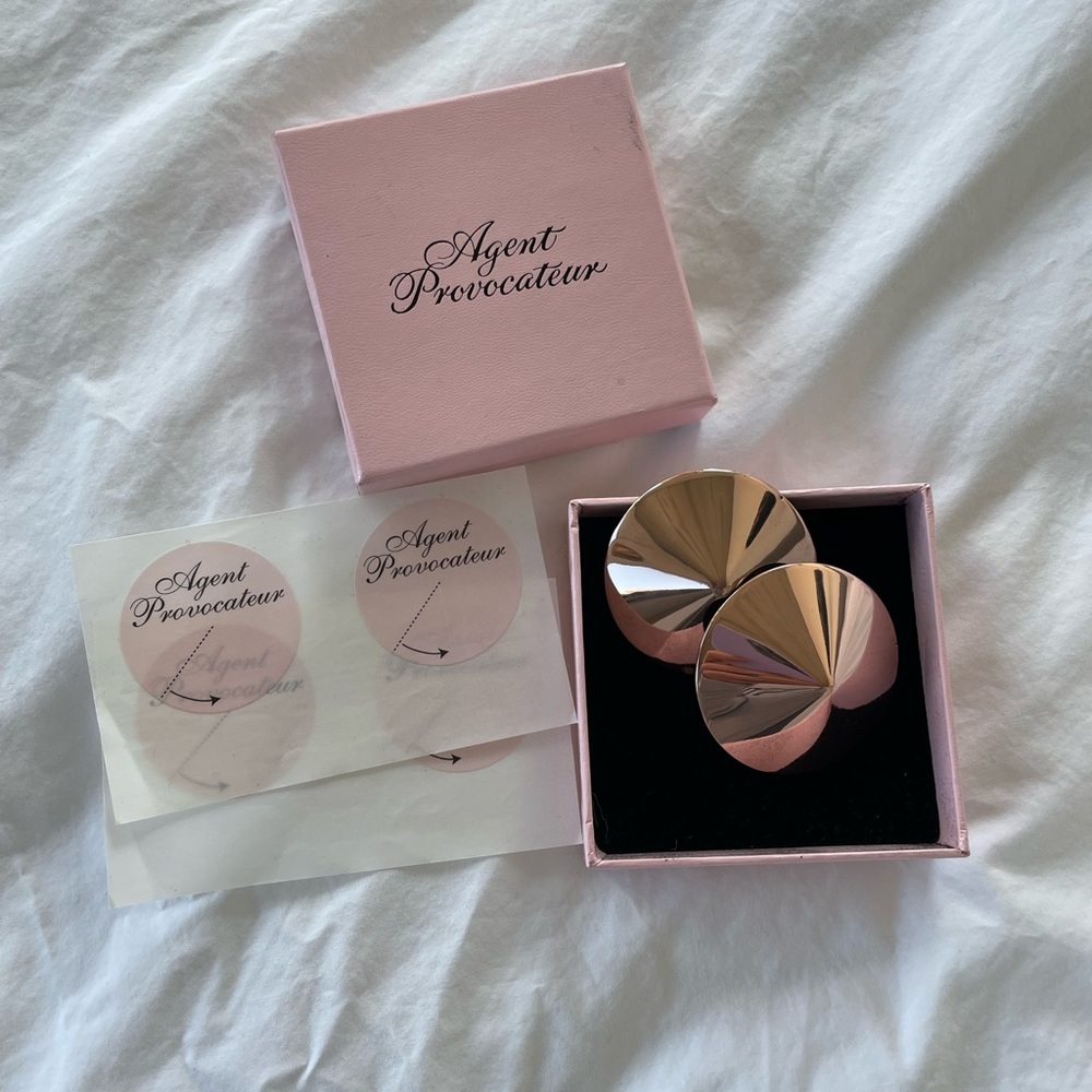 Agent provocateur rose gold metal pasties